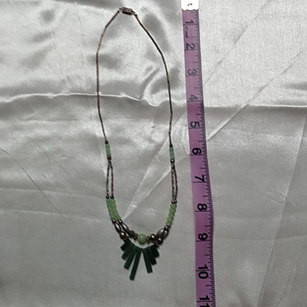 Jade & Metal Necklace made in Monterey, Calif. - Picture 4 of 4
